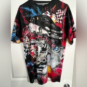 Men’s mech Tech drag Racing Graphic Shirt - Black and Red
